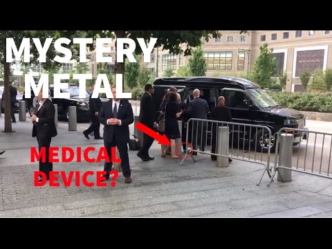 Mysterious piece of metal flings out of Hillary's pant leg