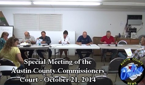 Special Commissioners Court Meeting October 21, 2014