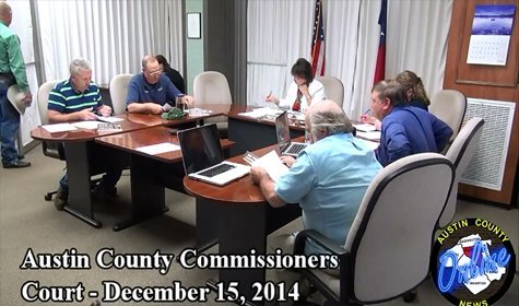 Austin County Commissioners Court December 15, 2014