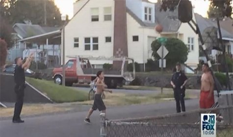 Cops Caught on Camera…Playing Basketball With Local Teens [VIDEO]