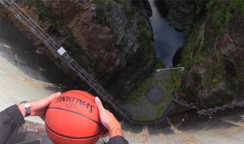 How far would a basketball with backspin go?  The Magnus Effect Displayed [VIDEO]