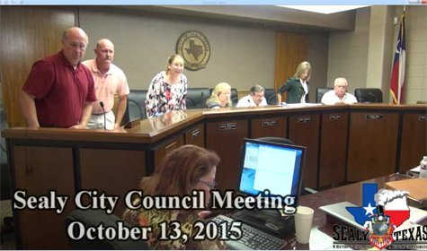 Sealy City Council – October 13, 2015 [VIDEO]