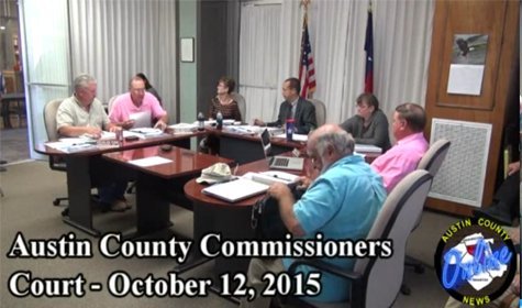 Austin County Commissioner’s Court – October 12, 2015