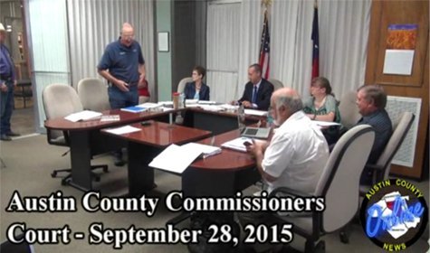 Austin County Commissioner’s Court – September 28, 2015