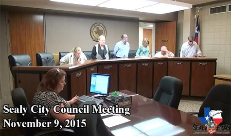 Sealy City Council – November 9, 2015 [VIDEO]