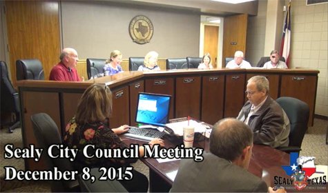 Sealy City Council – December 8, 2015 [VIDEO]