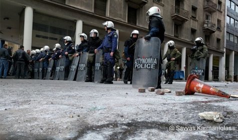 Caught On Tape: 800 Angry Farmers Storm Greek Ministry, Beat Cops With Shepherd’s Sticks [VIDEO]