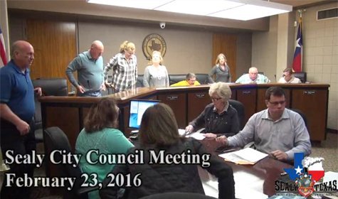 Sealy City Council – February 23, 2016