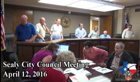 Sealy City Council – April 12, 2016