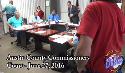Austin County Commissioners Court – June 27, 2016