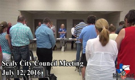 Sealy City Council – July 12, 2016