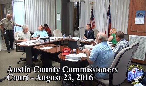 Austin County Commissioners Court – August 23, 2016
