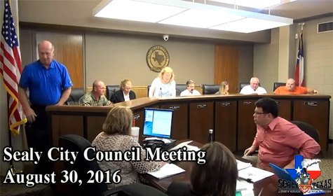 Sealy City Council – August 30, 2016